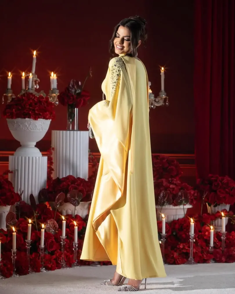 customized Prom Dresses Celebrity Evening Gowns Wedding Floor Length Off Shoulder Party Dress Satin with 3D Appliques - Image 2