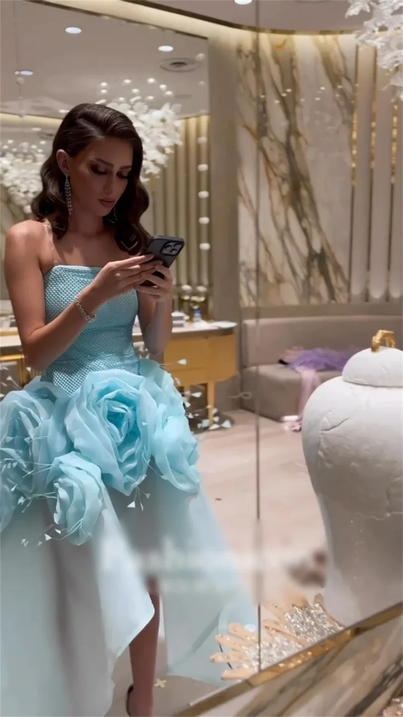 customized Celebrity Prom Dresses Slevesless Strapless Party Gowns Vestidos De Fiesta Pleated Beading Floor Length Evening Dress - Image 5