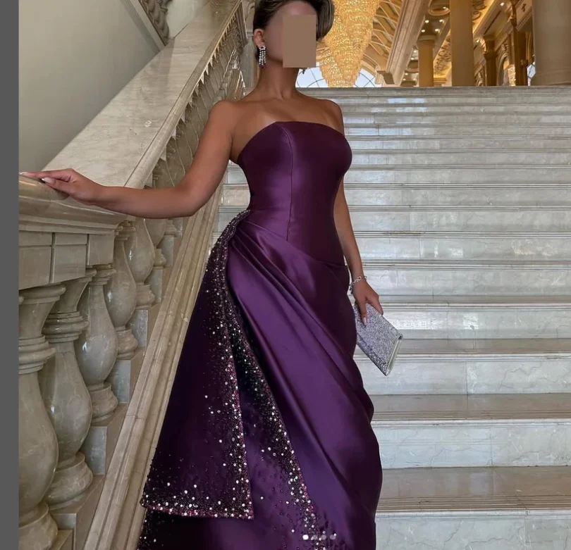 customized Prom Dresses Birthday Dubai Saudi Arabic Evening Dresses Beads Floor Length Long Sleeves Formal women Party Dress - Image 3